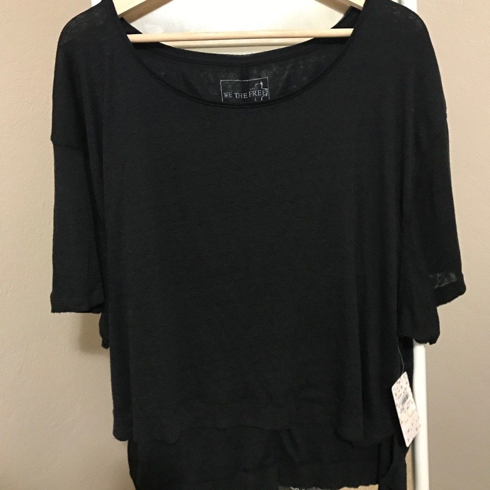 Womens Free People black shirt